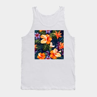 Tropical Flowers Pattern 13 Tank Top